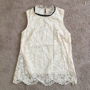 New York & Company sleeveless lace top